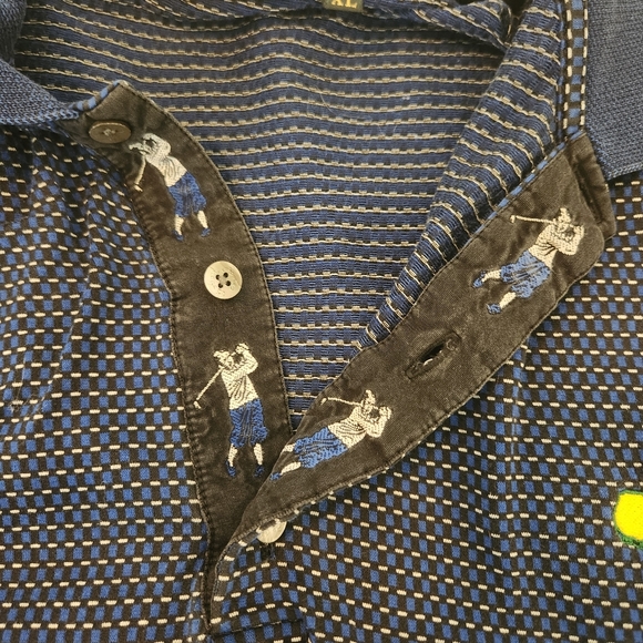 Bobby Jones Navy Patterned Polo Shirt - Picture 10 of 14